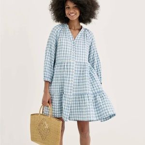 Hatch Aurora dress- blue plaid